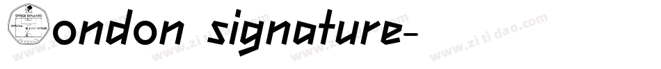 London signature字体转换